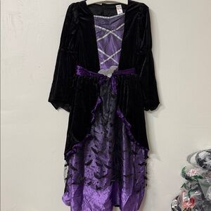 Black and Purple girls bat witch costume
